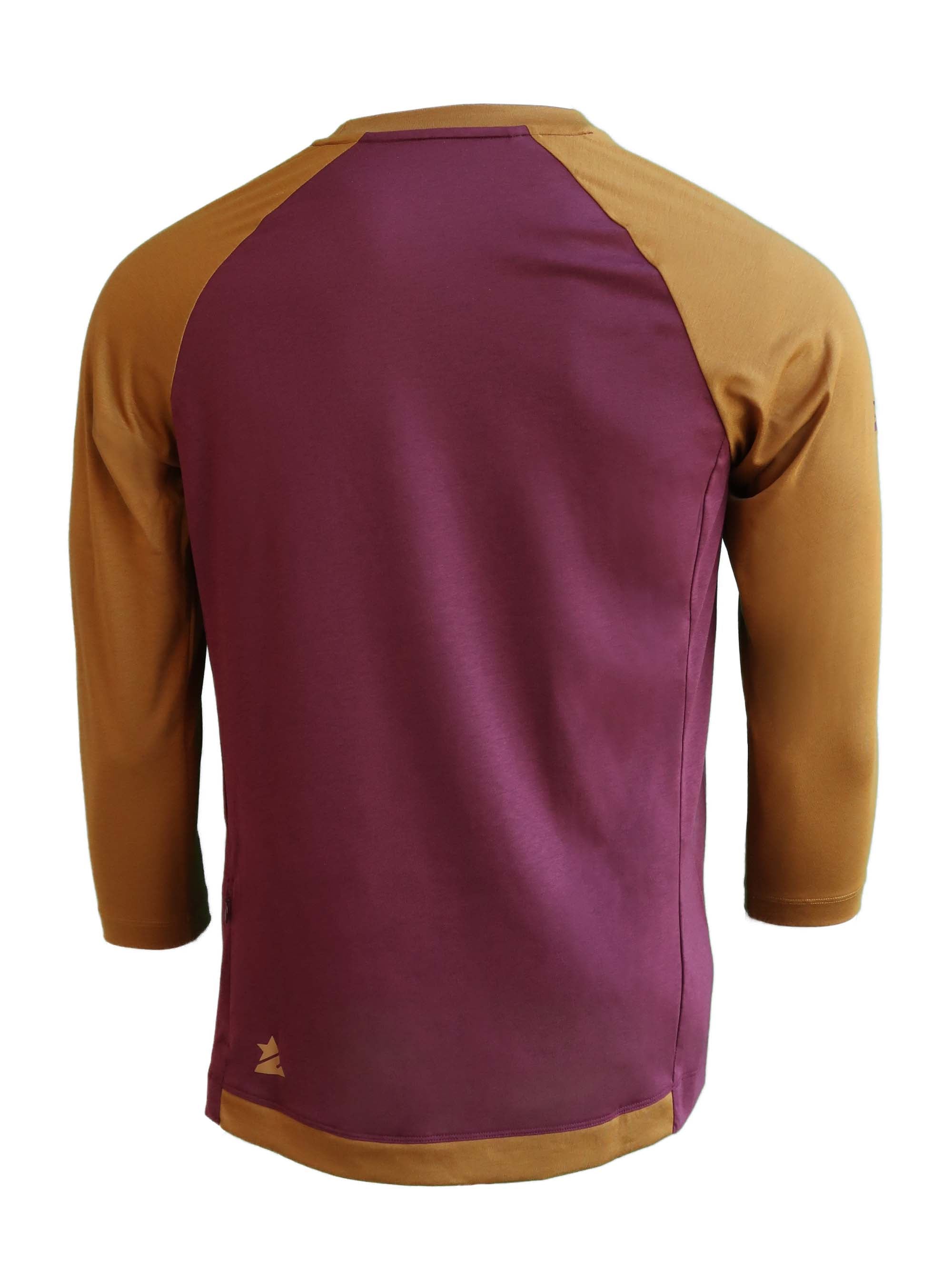 Zimtstern PureFlowz Shirt 3/4 Homme Windsor Wine/Golden Brown