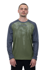 CUBE ATX maillot col rond TM manches longues olive´n´grey homme