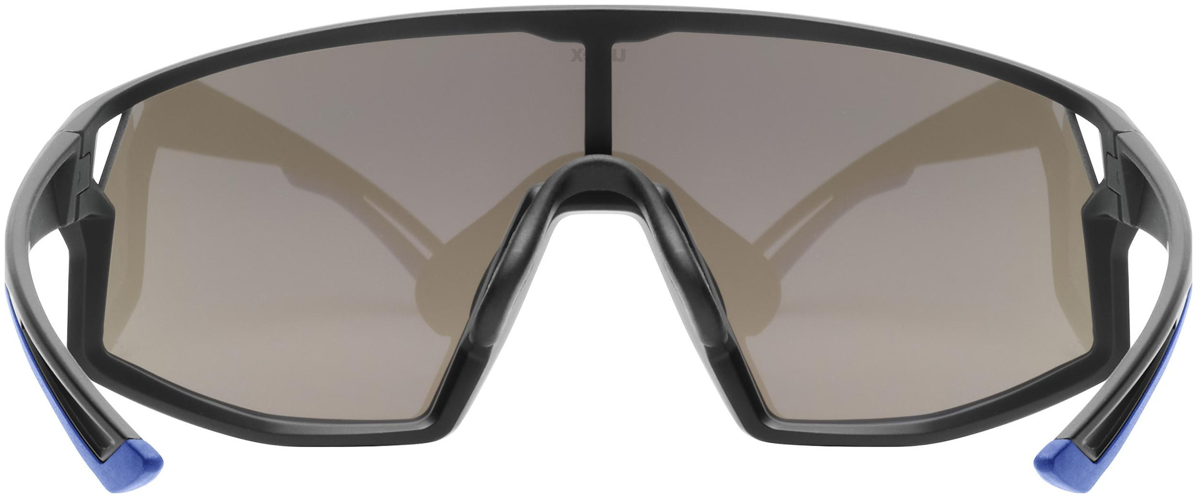 uvex Skyryse Lunettes de vélo Noir Mat / Miroir Bleu