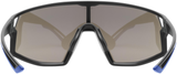uvex Skyryse Lunettes de vélo Noir Mat / Miroir Bleu