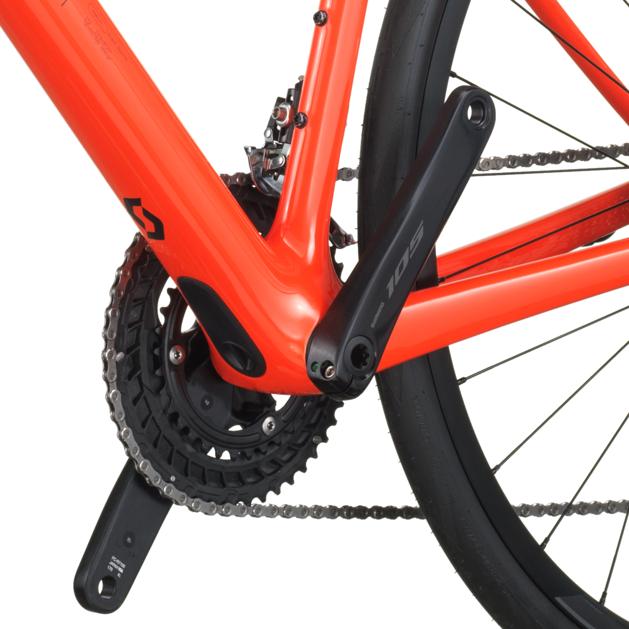 Scott Addict 50 orange flamme