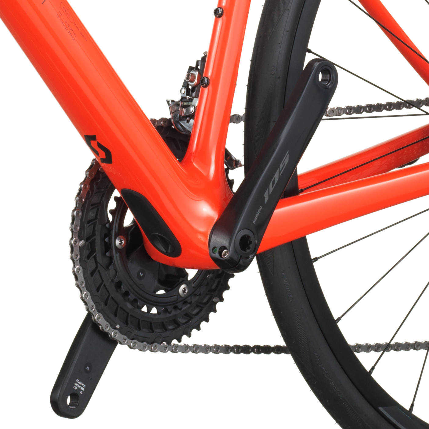 Scott Addict 50 orange flamme
