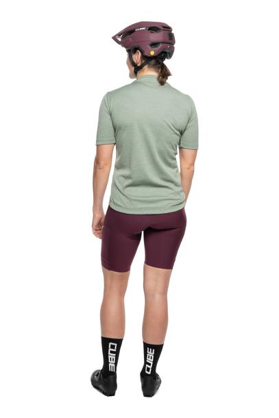 Cube GRAVEL WS Maillot manches courtes vert