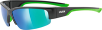 uvex Sportstyle 215 lunettes de vélo Noir Mat Vert / Miroir Vert