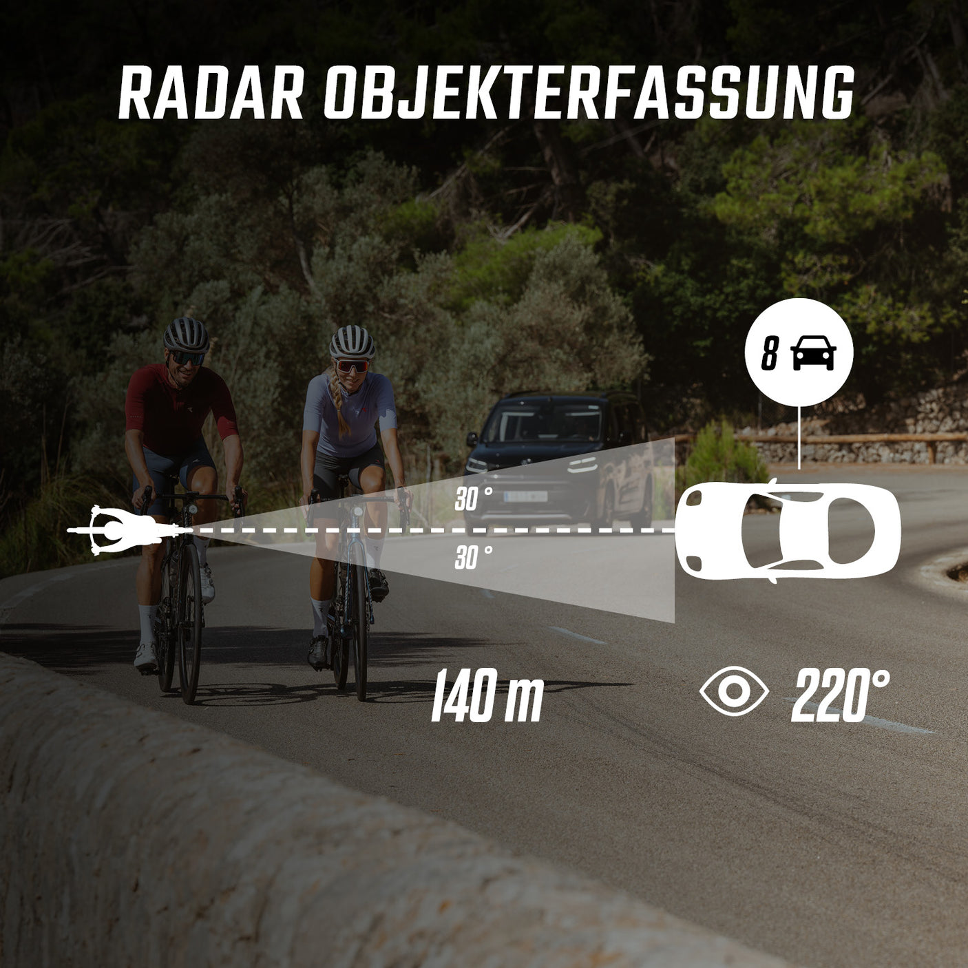 Sigma RECO 80 Link Radar avec feu arrière homologué StVZO