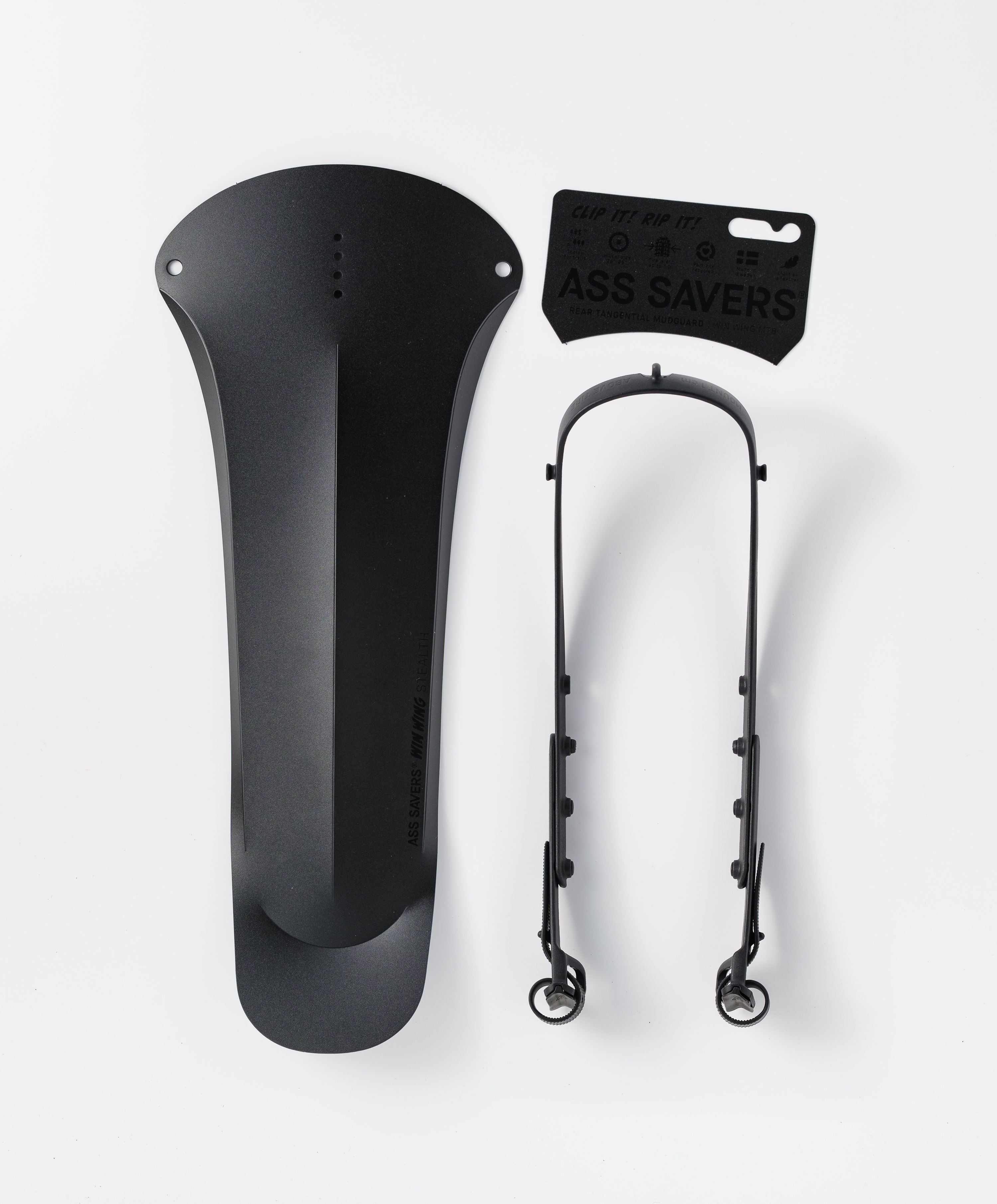 Ass Savers WMS-1 Win Wing MTB garde-boue arrière stealth