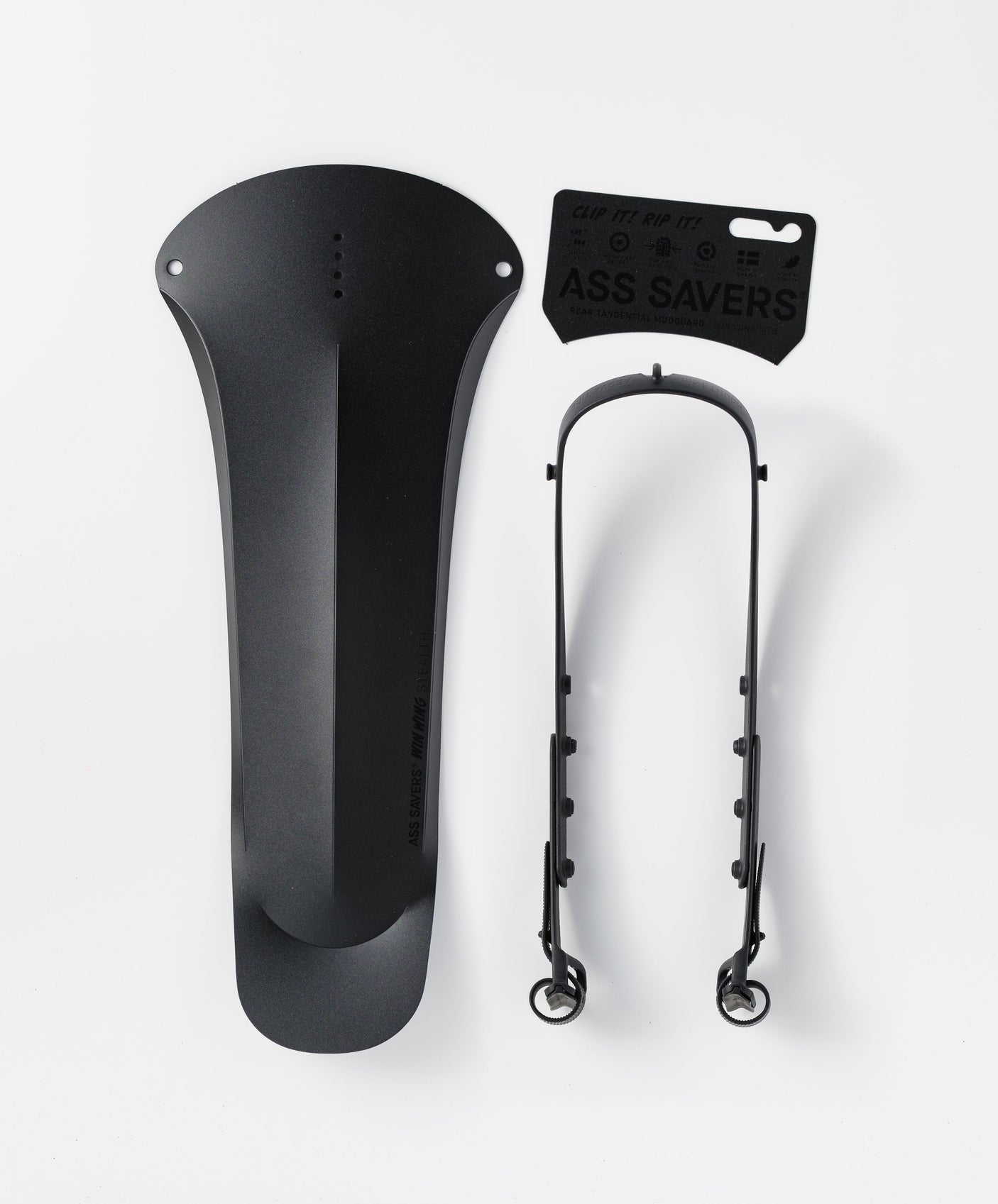 Ass Savers WMS-1 Win Wing MTB garde-boue arrière stealth