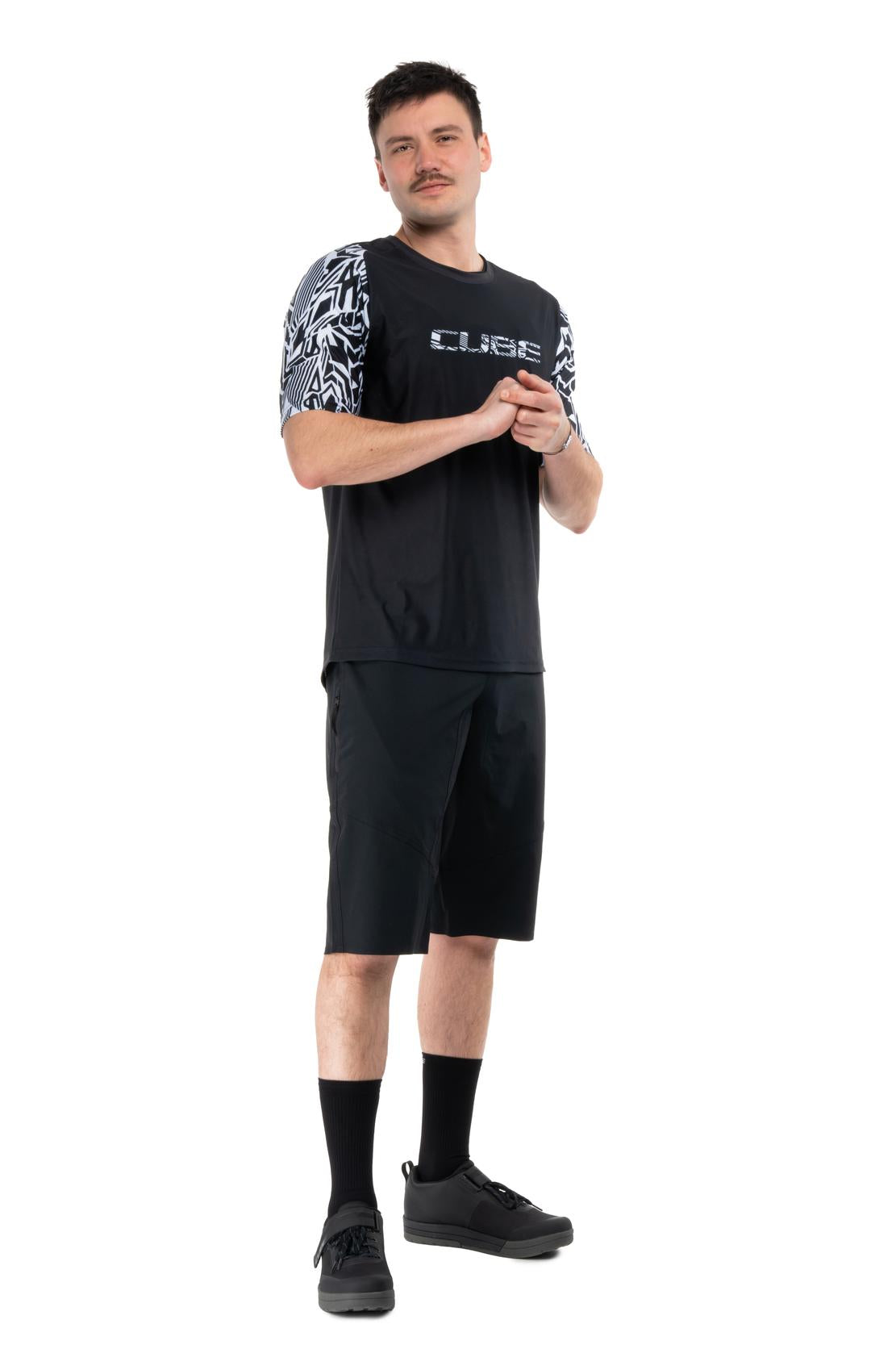 Maillot VTT Cube Razzle Dazzle manches courtes black´n´white