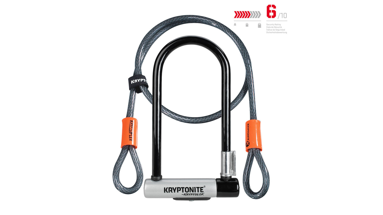 Kryptonite KryptoLok Standard Antivol de vélo + Kryptoflex