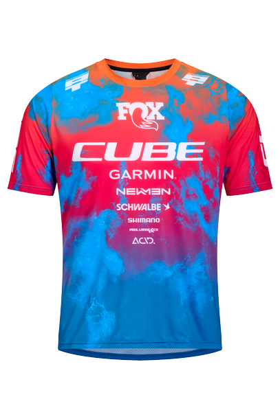 Cube Maillot VTT X Actionteam manches courtes blue´n´green