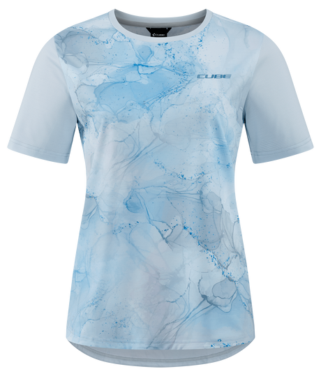 CUBE ATX WS Maillot col rond manches courtes marbré