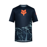 Fox YTH Ranger SS Maillot Img Print Bleu Arctique