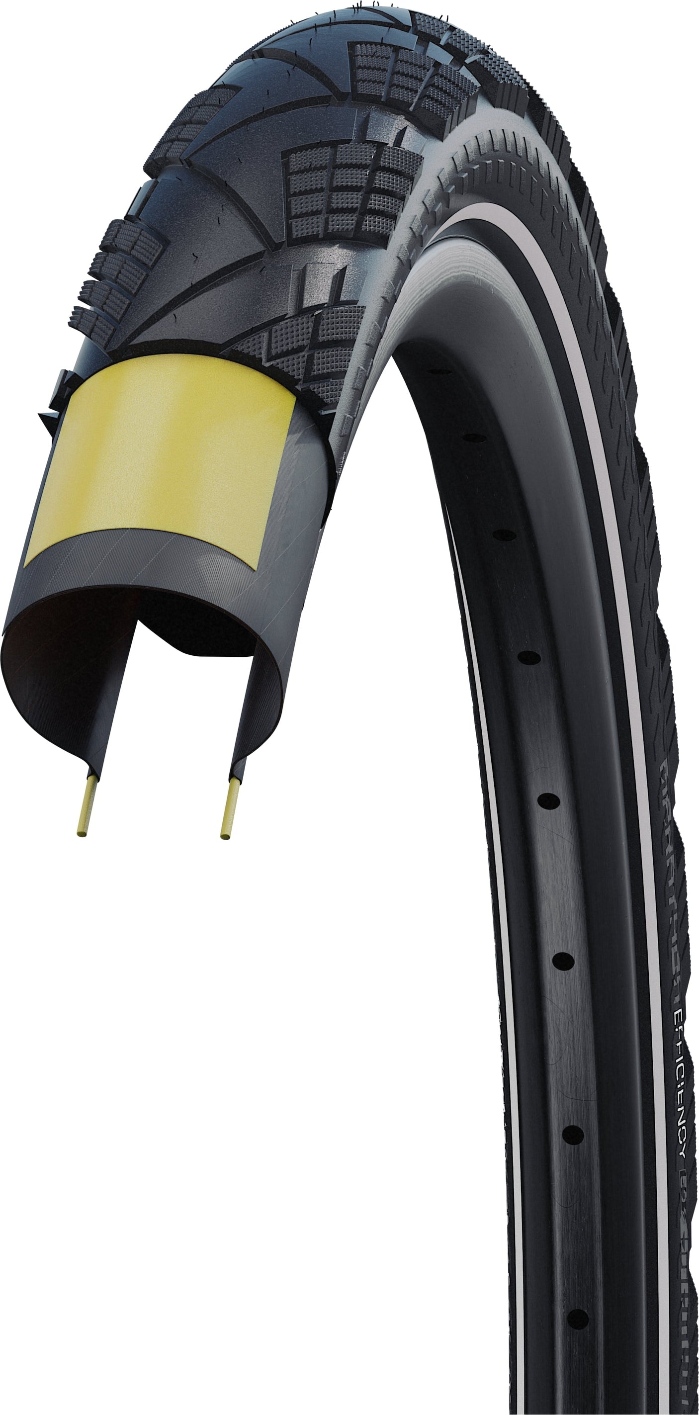 SCHWALBE Marathon Efficiency Evo pneu pliant 27.5x2.15" Addix Race V-Guard E-50 Reflex noir