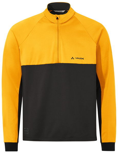 VAUDE T-shirt homme Qimsa demi-zip manches longues safran