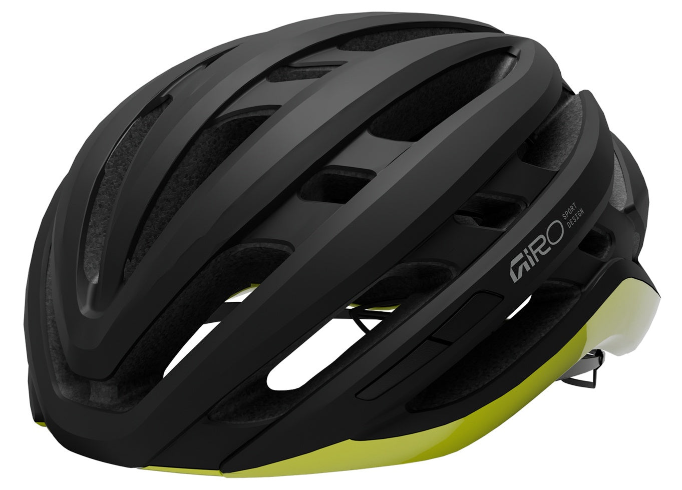 Casque de vélo de course Giro Agilis Mips noir mat/hi viz