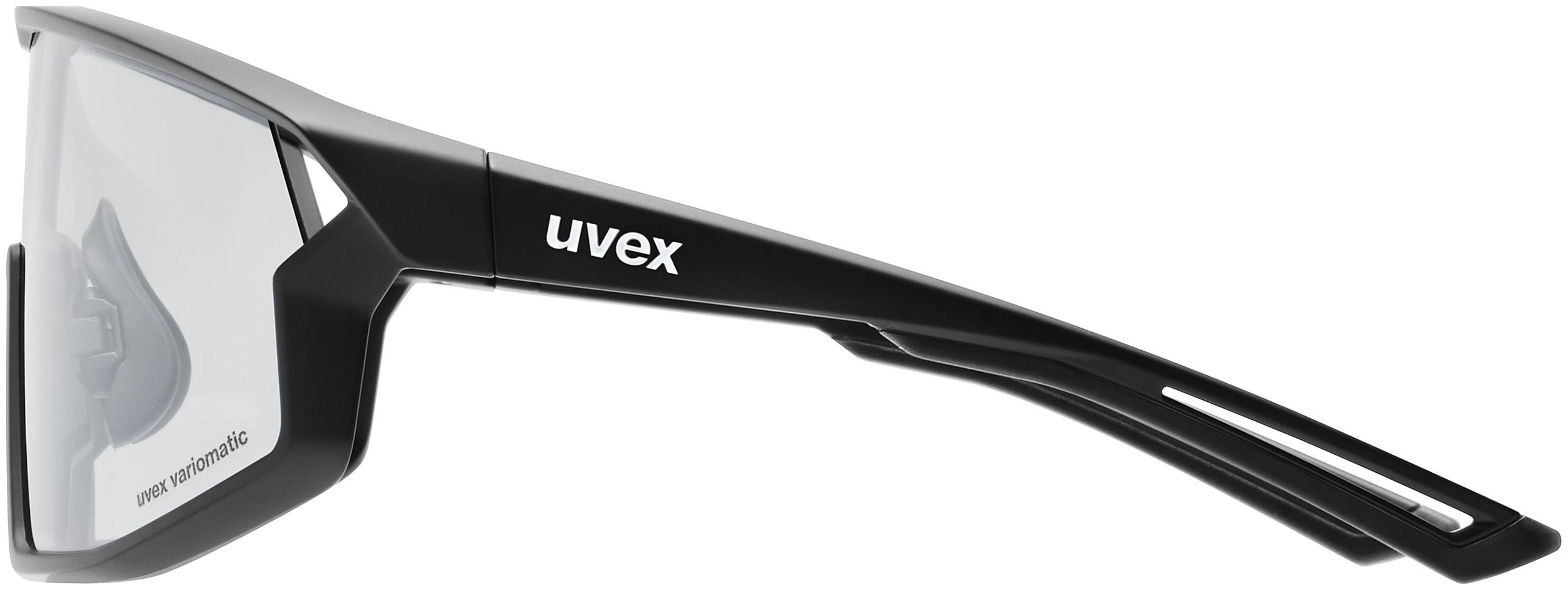 uvex Skyryse V lunettes de vélo Noir Mat / Lightmirror Argent