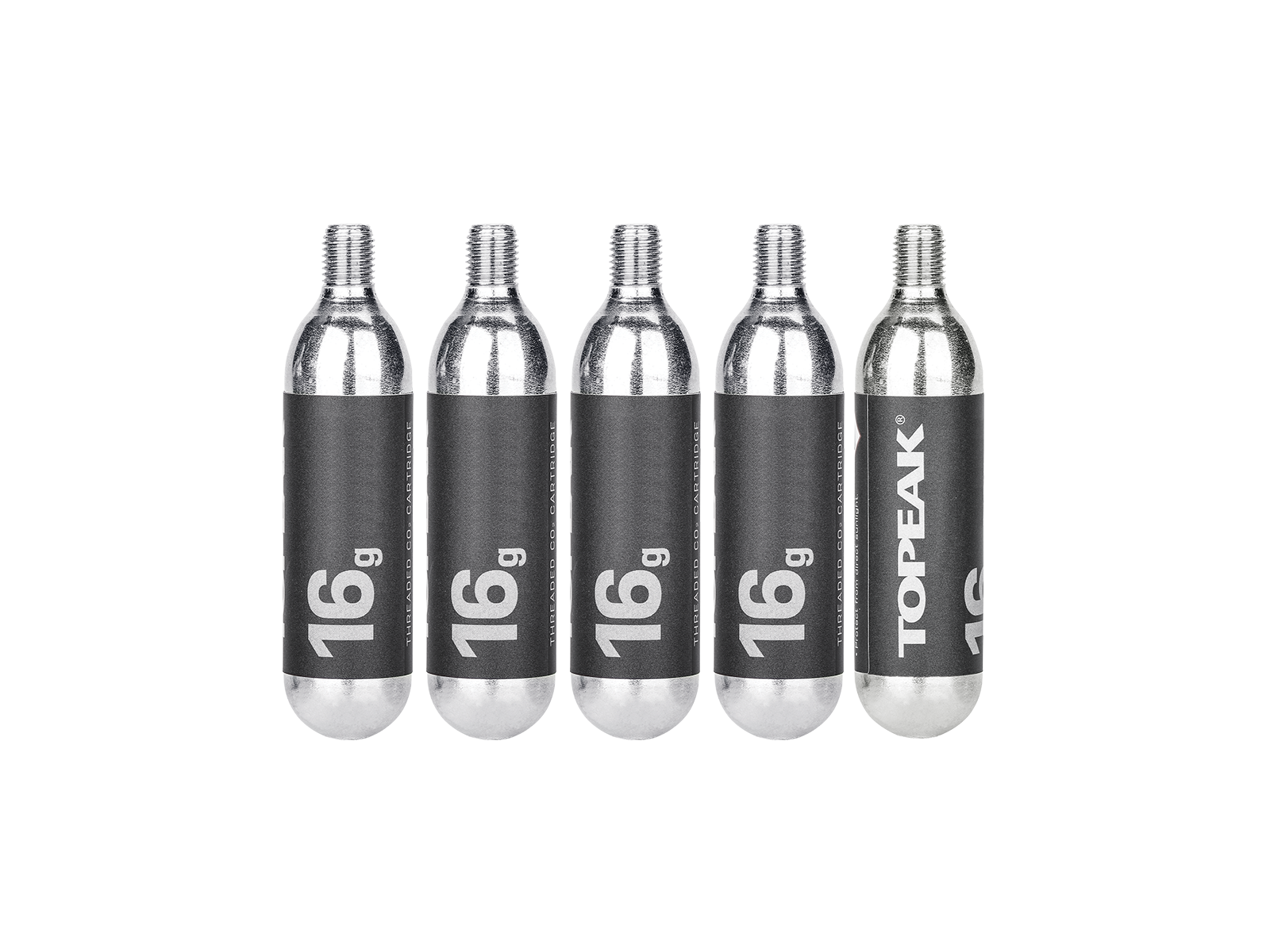 Topeak cartouche CO2 filetée 16g 5 pièces