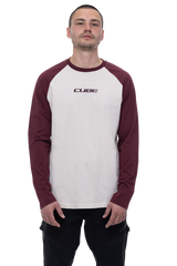 CUBE Organic Longsleeve rouge et beige