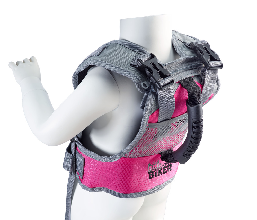 gilet d'apprentissage vélo little Biker Pinky