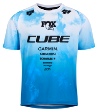 CUBE MTB Maillot ROOKIE X Actionteam manches courtes topas bleu