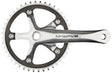 M-Wave pédalier Single Speed 44 dents alu poli argent/noir