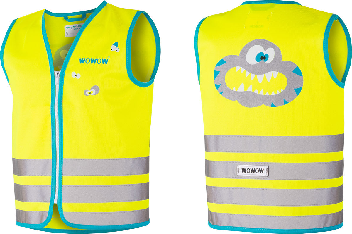 wowow gilet de sécurité Crazy Monster Jacket pour enfants jaune
