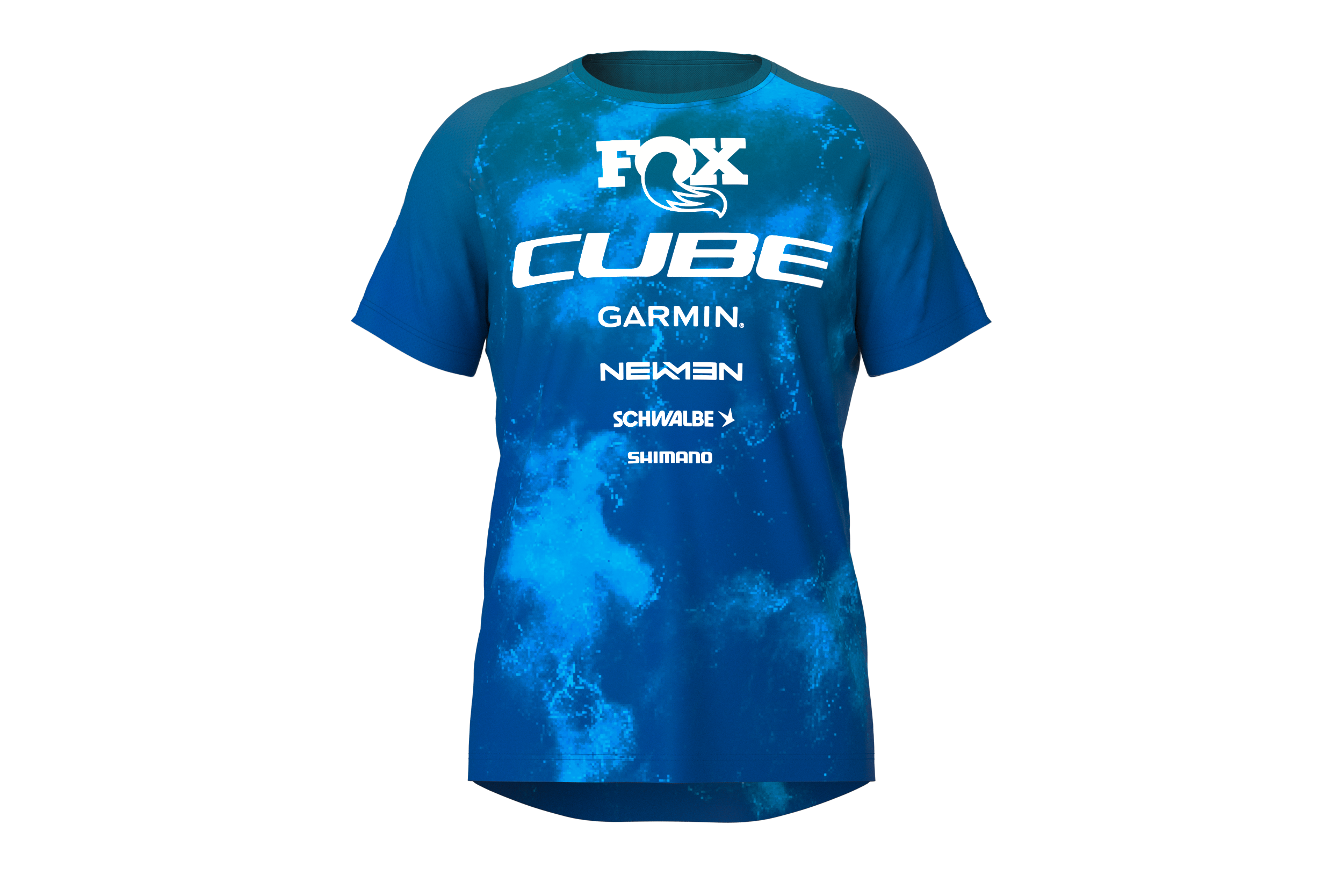 Cube maillot VTT ROOKIE X Actionteam manches courtes blue´n´green