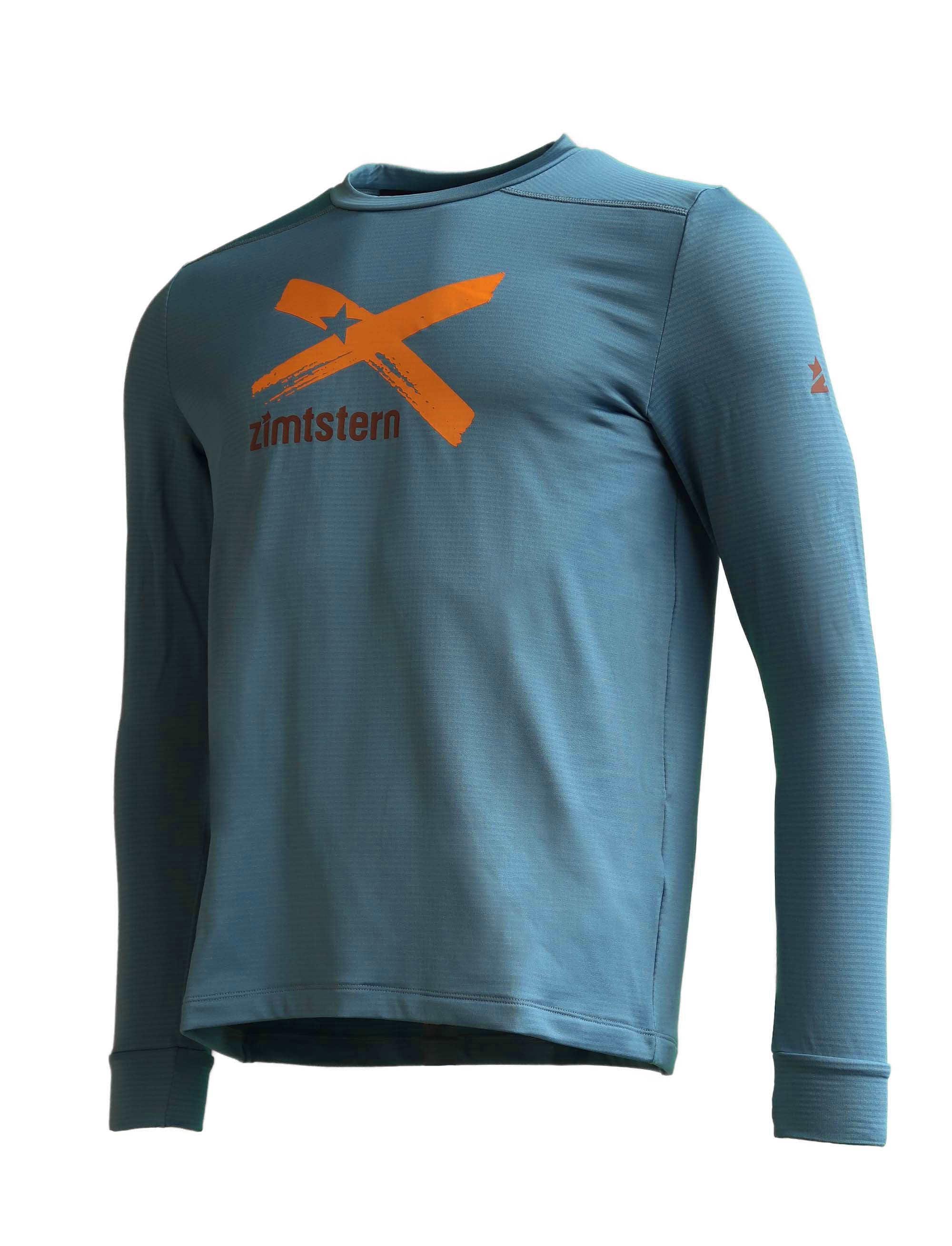 Zimtstern Crewz Shirt ML Homme Bleu Acier
