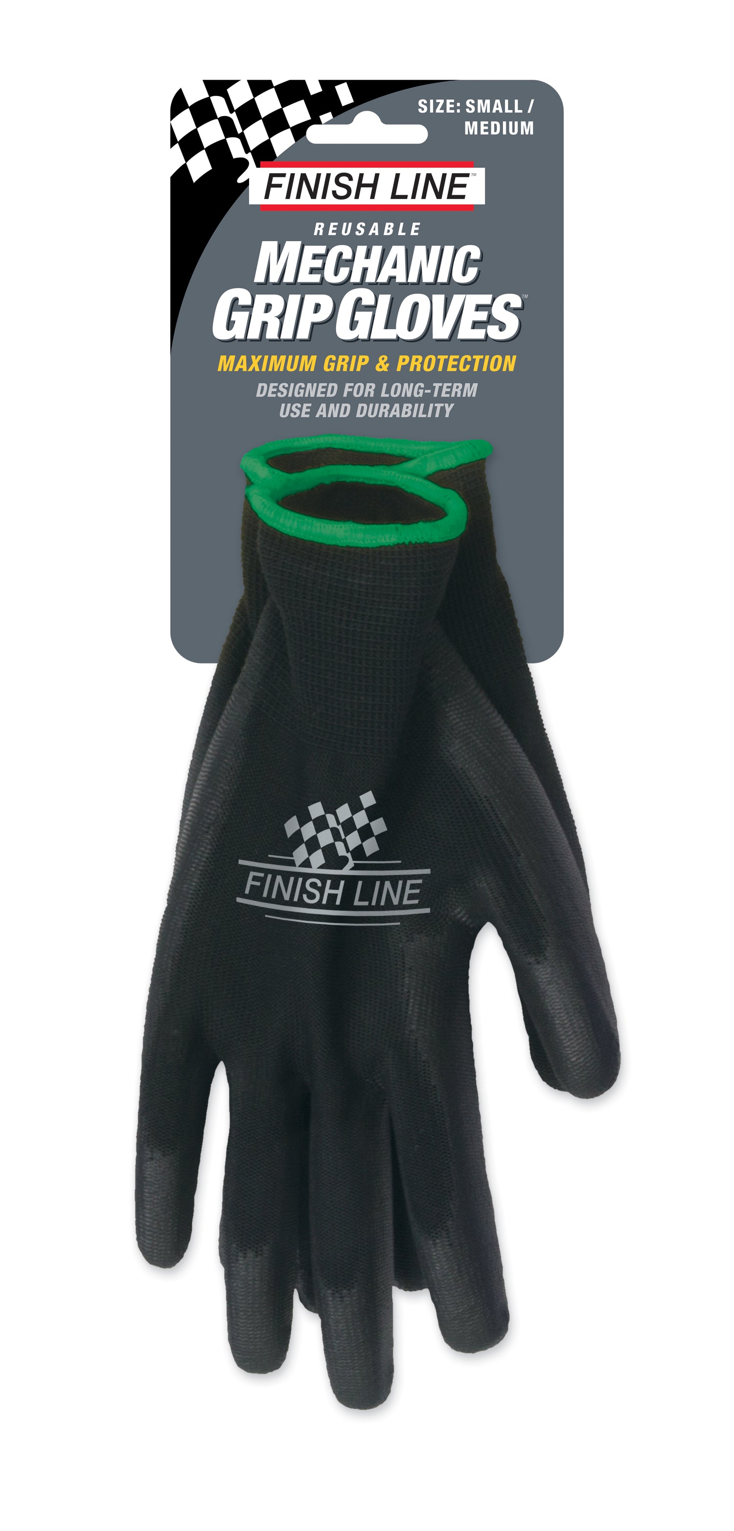Finish Line gants de mécanicien noir S/M