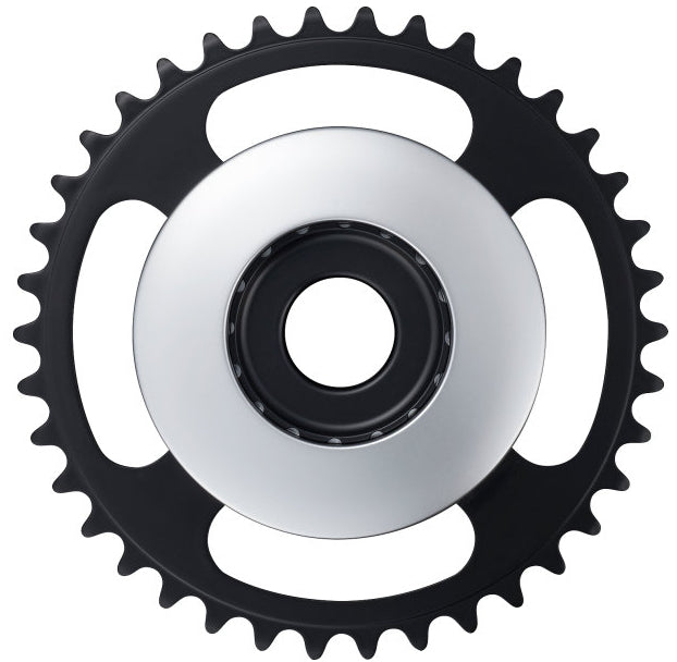 Plateau Shimano STEPS E6100 Cl: 46,5 mm sans carter de chaîne argent